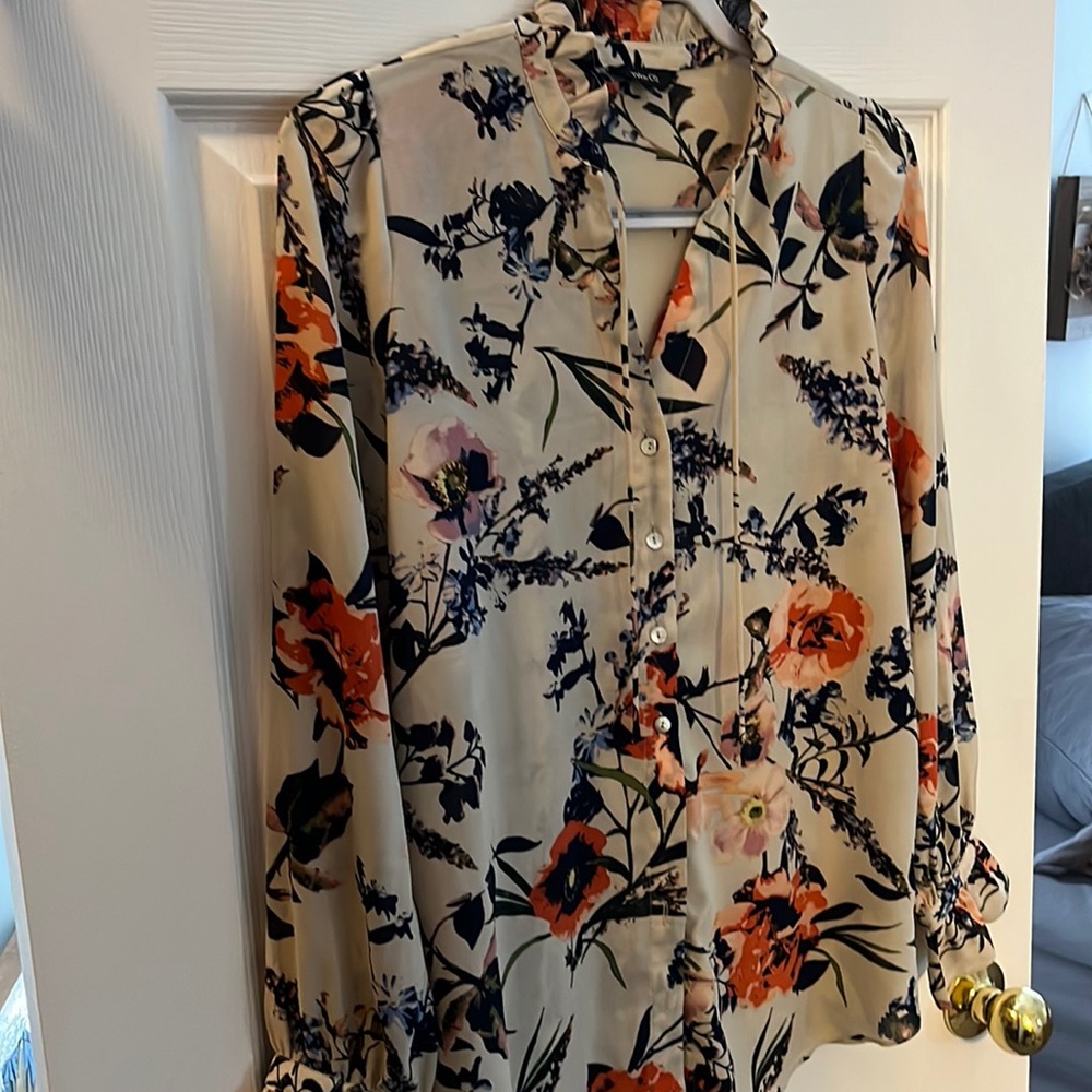 RW &CO BLOUSE SEMI SHEER AND ALWAYS HAND WASHED